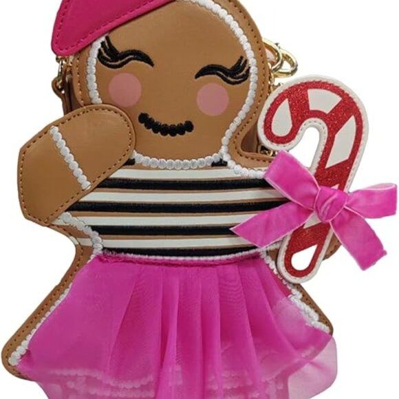 Betsey Johnson Pink & White Gingerbread Purse - Crossbody  New  Chr - Picture 5 of 5